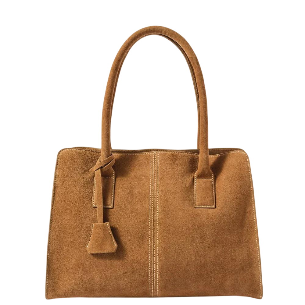 Mint Velvet Rue Tan Suede Tote Bag